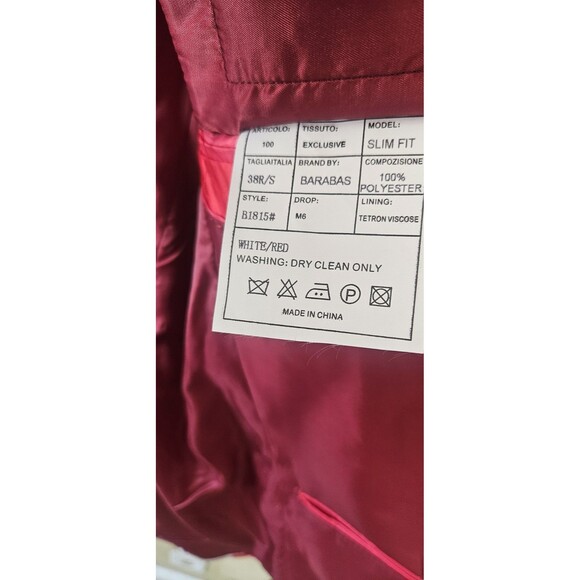 MEN'S BARABAS Beuge/ROSE FLORAL Rhinestones BLAZER - Picture 7 of 7